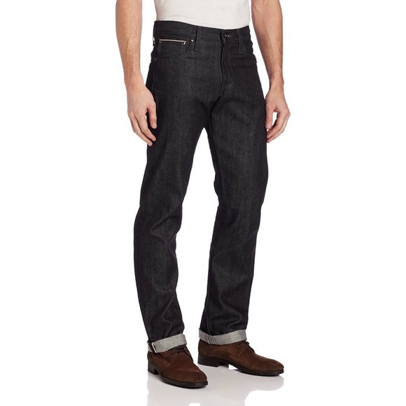 Naked & Famous Denim Raw Selvedge Black Jeans - Picture 1 of 6